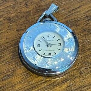 Swiss Made Bercona Gold Dial Aluminum Case 1 Jewel Pocket Watch 8610